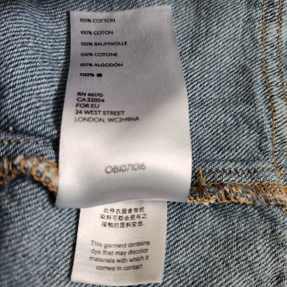 Free People We The Free Cargo Mini Skirt Women's 28 Blue Denim Avenue Utility - Picture 10 of 10